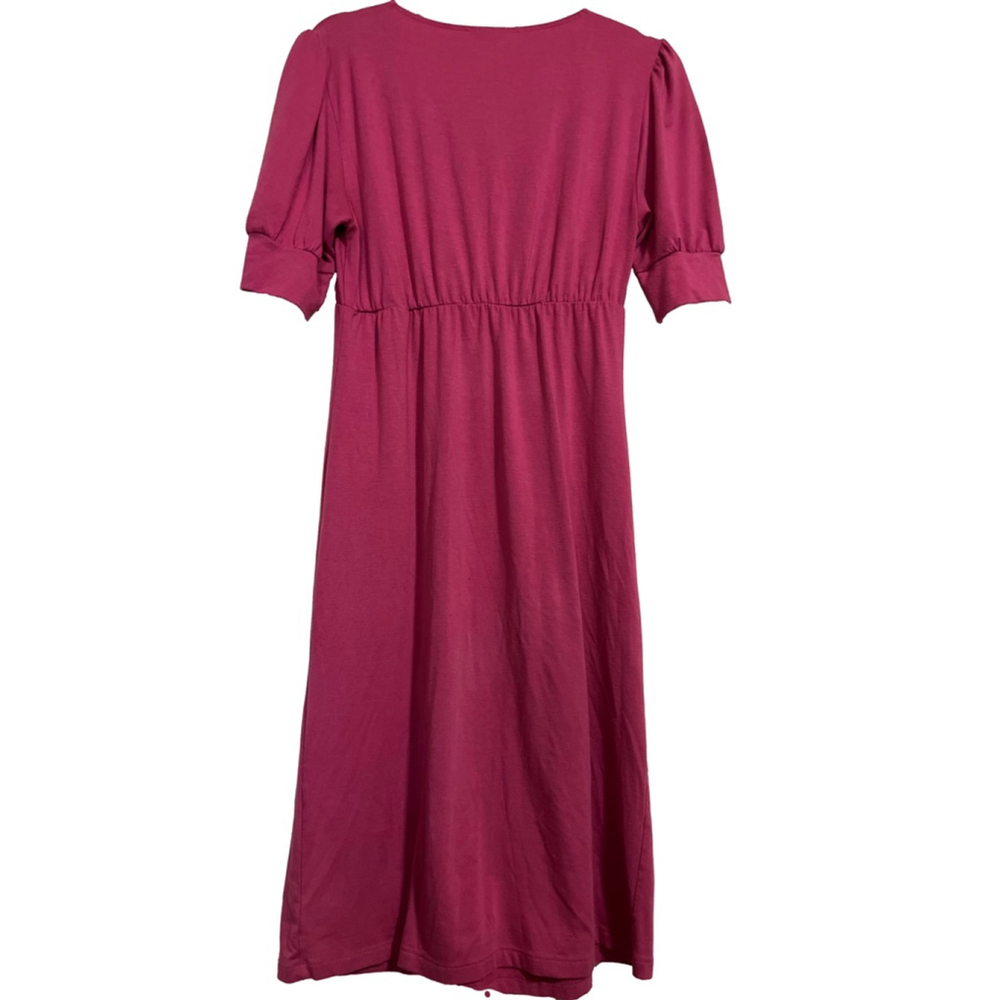 EUC Women's Motherhood Maternity Red V-Neck Short Sleeve Dress Size M - Picture 3 of 8